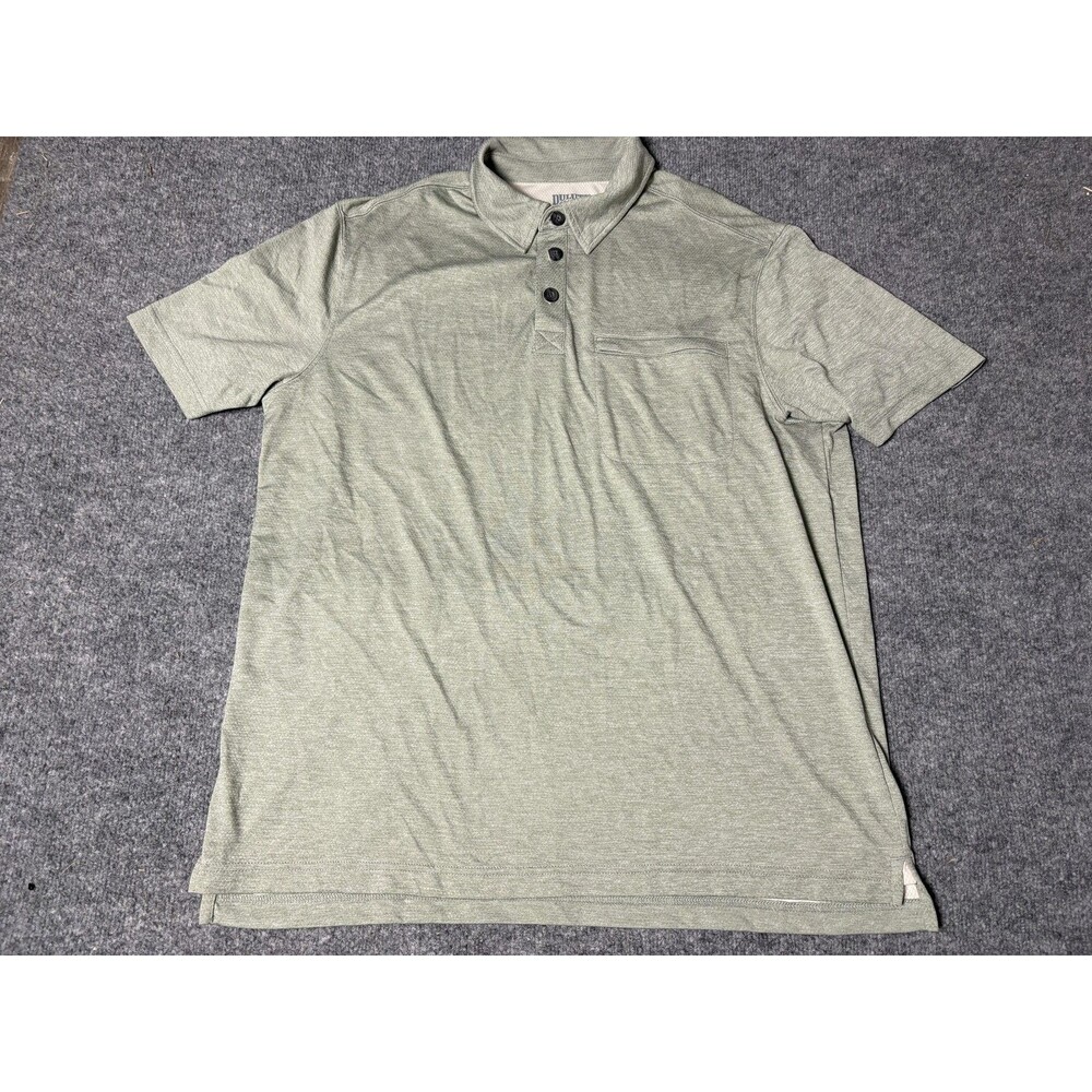 Duluth Trading Co Polo Shirt Mens L Green Polyester Nylon Tagles Pocket
